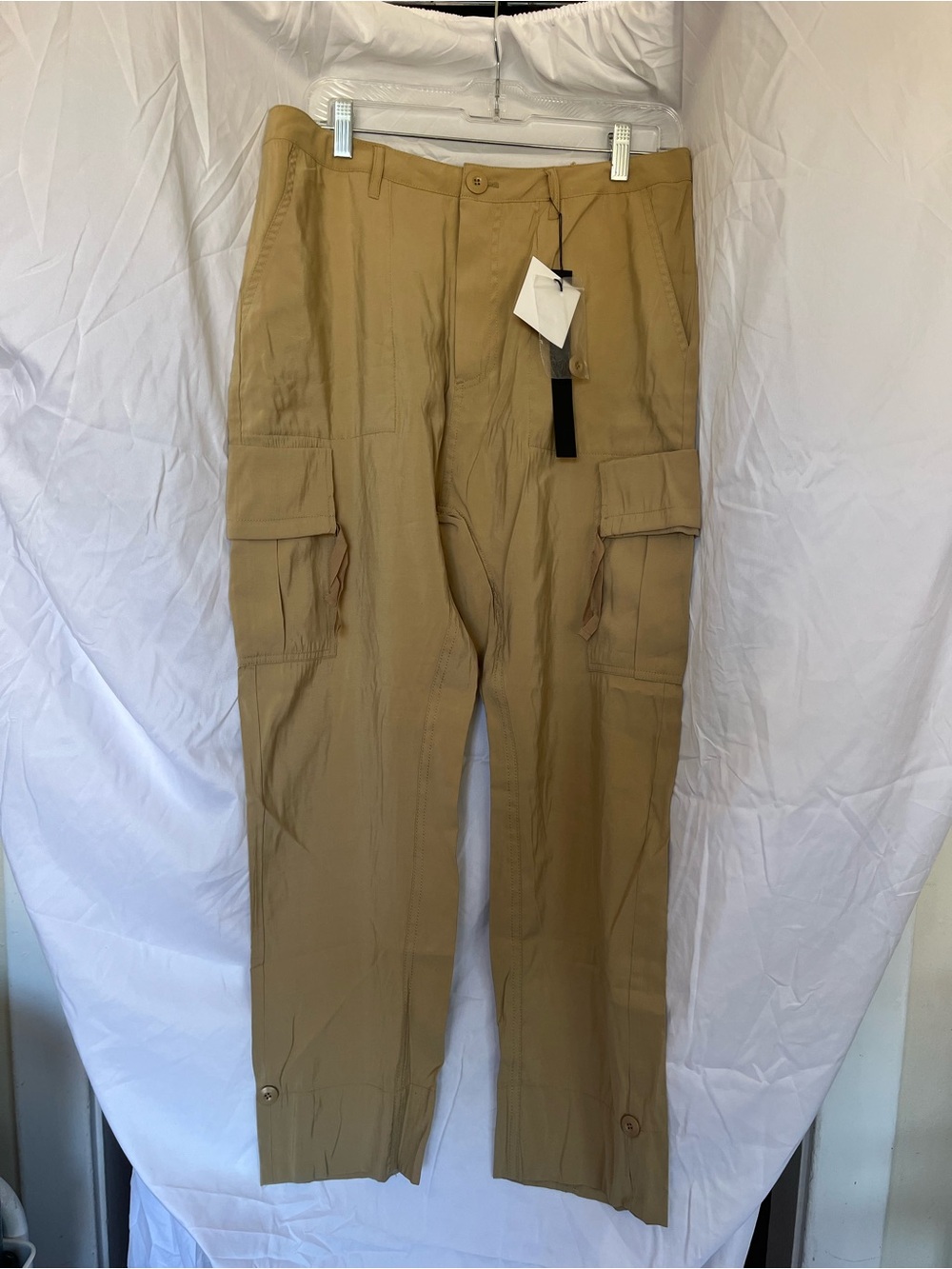 Men's Khaki Cargo Utility Trouser Pants - Kai-aakmann Brand, Size 29, NWT
